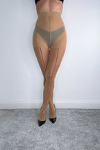 Tan 30 Denier Front Seam Tights