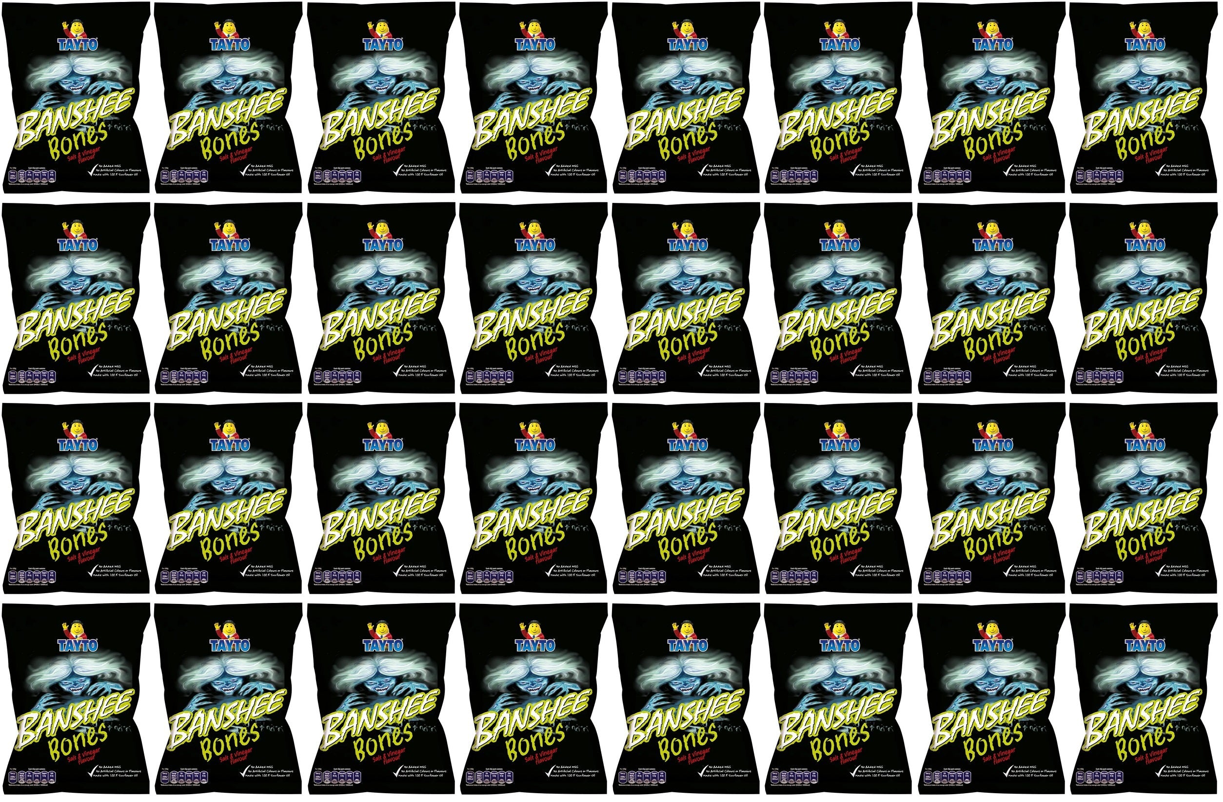 32 x Tayto Banshee Bones Salt & Vinegar Flavour 40G