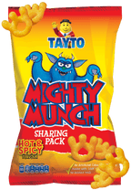 50 x Tayto Mighty Munch Hot & Spicy Flavour Potato Snacks 31G