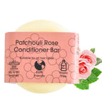 Patchouli Rose Solid Conditioner Bar | Natural Hair Conditioner for Dry, Damaged & Frizzy Hair | Vegan, Plastic-Free Hair Care