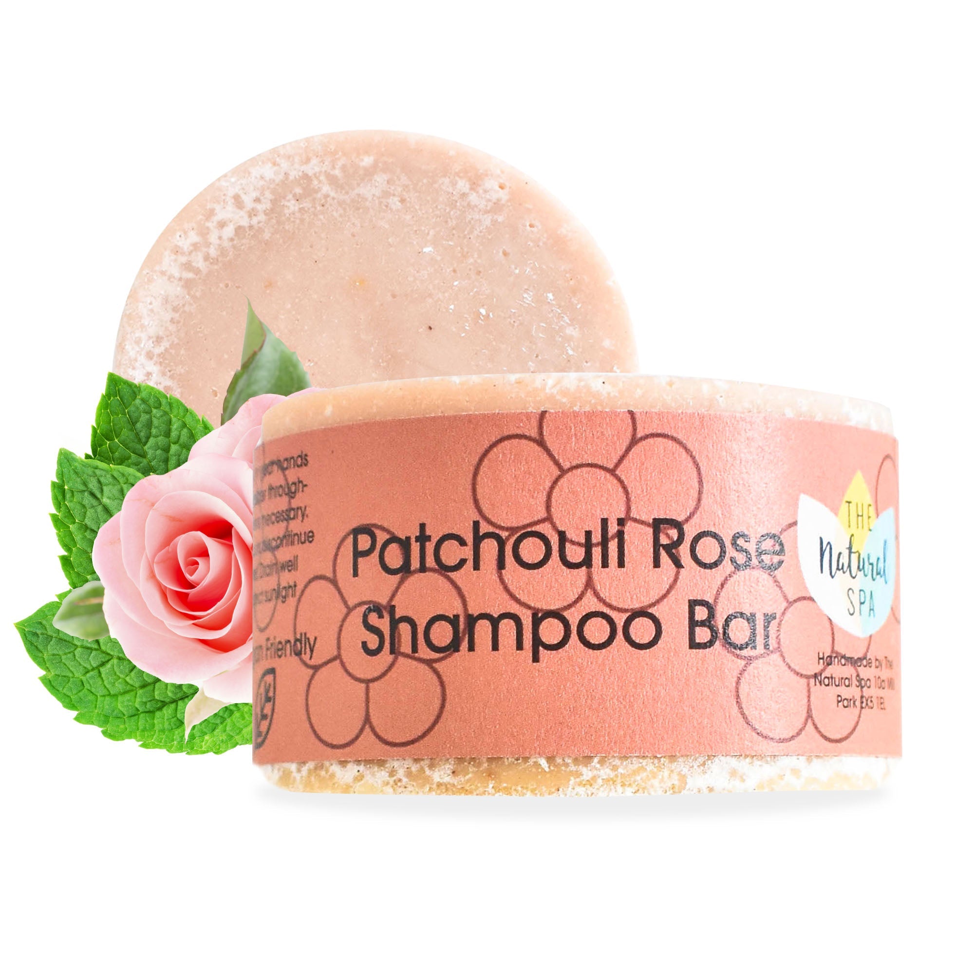 Patchouli Rose Shampoo Bar | Natürliche Haarpflege für trockenes, strapaziertes & krauses Haar | Vegan, plastikfreie Haarpflege