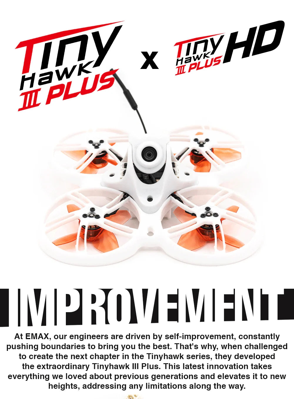 EMAX TinyHawk III Plus Micro Brushless FPV Drone (Analog BNF)