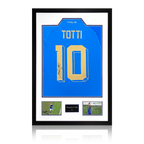 Francesco Totti Signed Italy Shirt Premium Frame