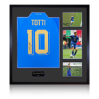 Francesco Totti Signed Italy Shirt Elite Frame