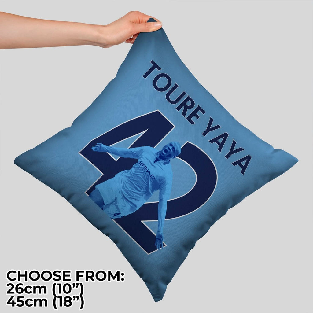 Manchester Blue - Toure 42 - Cushion - Two Sizes