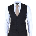 IM30 - Men's Black 3 Piece Stitch Lapel Formal Suit