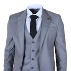 IM30 - Men's Grey 3 Piece Stitch Lapel Formal Suit