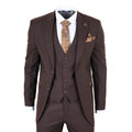 IM32 - Men's Plain Dark Brown 3 Piece Suit
