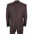 IM32 - Men's Plain Dark Brown 3 Piece Suit
