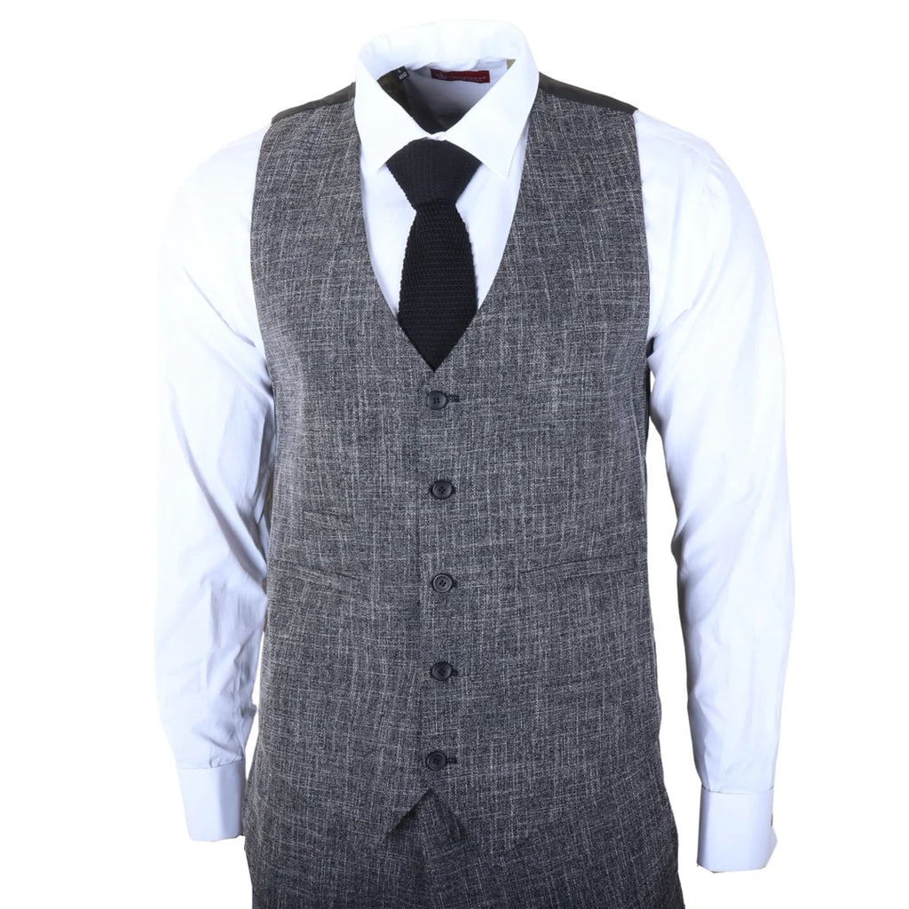 IM33 - Men's Black 3 Piece Tailored Fit Suit