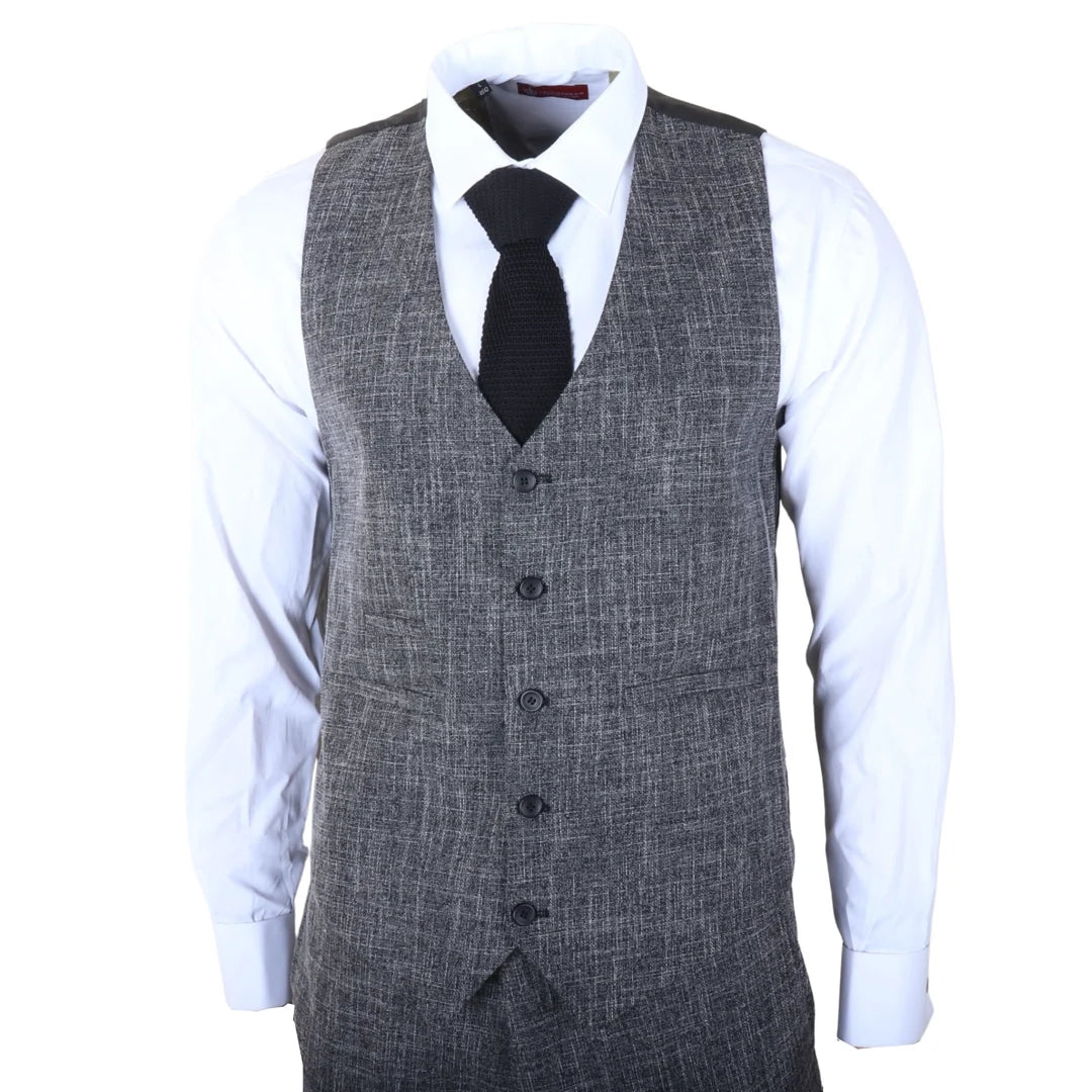 IM33 - Men's Black 3 Piece Tailored Fit Suit