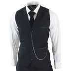 James - Men's Classic 3 Piece Black Suit