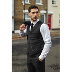 James - Men's Classic 3 Piece Black Suit