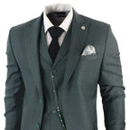 James - Men's 3 Piece Green Suit