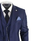 James - Men's 3 Piece Navy Blue Suit
