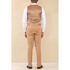 TP-23 - Men's Camel 3 Piece Linen Summer Wedding Suit