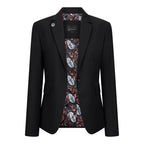 TPW-13 - Women's 3 Piece Plain Black Suit