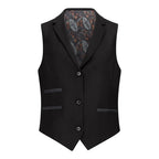 TPW-13 - Women's 3 Piece Plain Black Suit