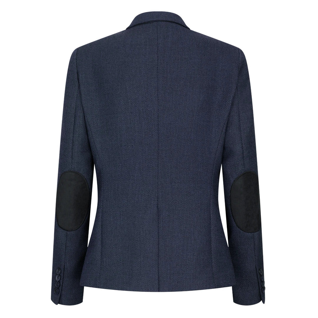 TPW-AK-04 - Women's Navy 3 Piece Herringbone Tweed Suit