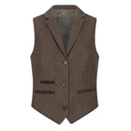 TPW-AK-06 - Women's Brown 3 Piece Herringbone Tweed Suit