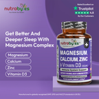 Magnesium, Calcium, Zinc & Vitamin D3 (Vegan D3) - Advanced Immunity Support, 6 Months Supply | Made in the UK