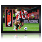 Tyrese Campbell Signed & Match-Worn Sheffield United Boot Iconic Frame #2