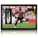 Tyrese Campbell Signed & Match-Worn Sheffield United Boot Iconic Frame #2