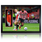 Tyrese Campbell Signed & Match-Worn Sheffield United Boot Iconic Frame #1