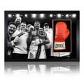Tyson Fury, Tommy Fury & John Fury Signed Red Glove Iconic Frame