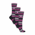 3 Pack Ladies Patterned Lightweight Thin 2.3 TOG Thermal Knee High Ski Socks