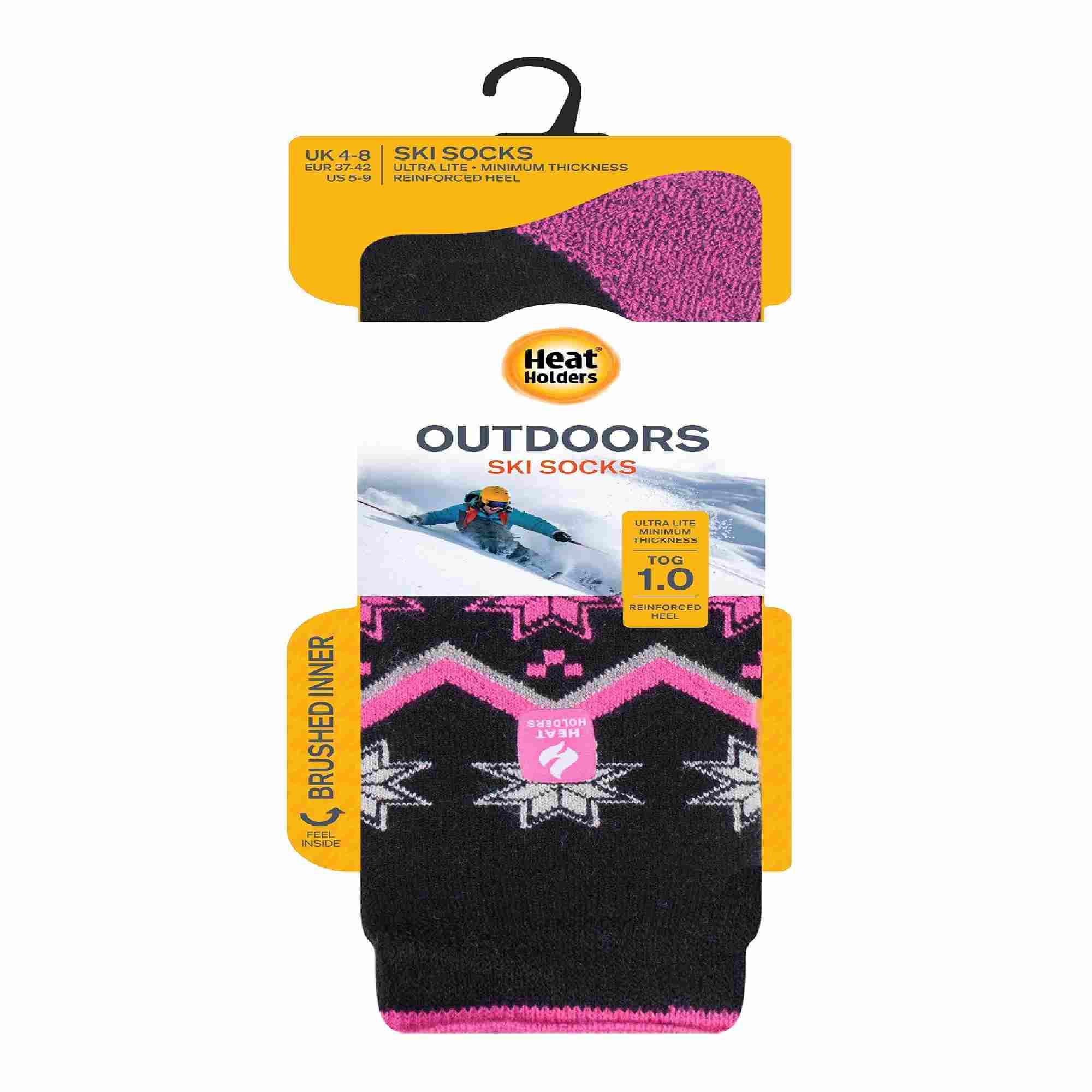 Ladies Thin Warm Winter Knee High Lightweight Thermal Ski Socks