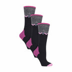 3 Pack Ladies Patterned Lightweight Thin 2.3 TOG Thermal Knee High Ski Socks