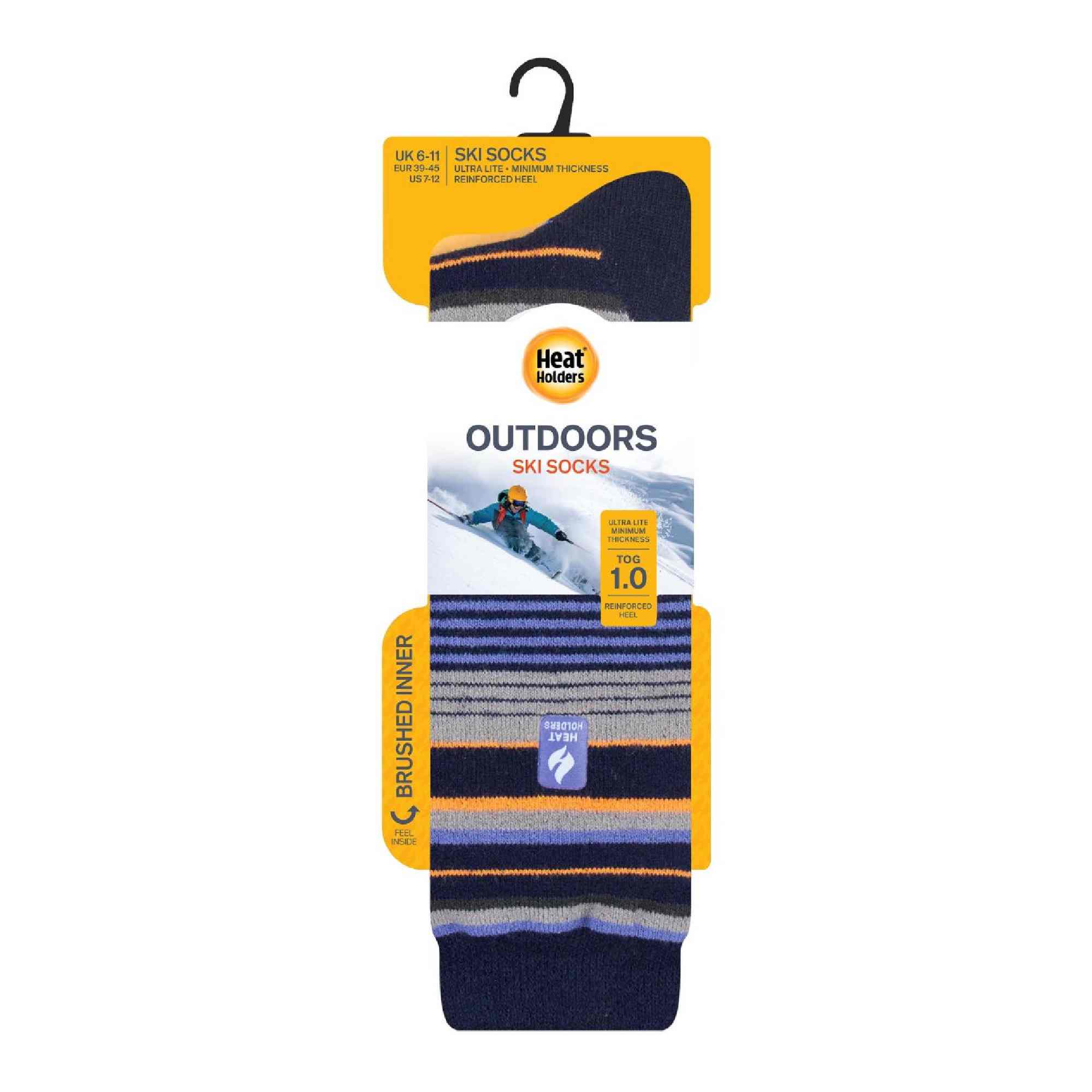 Mens Thin Warm Winter Knee High Lightweight Thermal Ski Socks