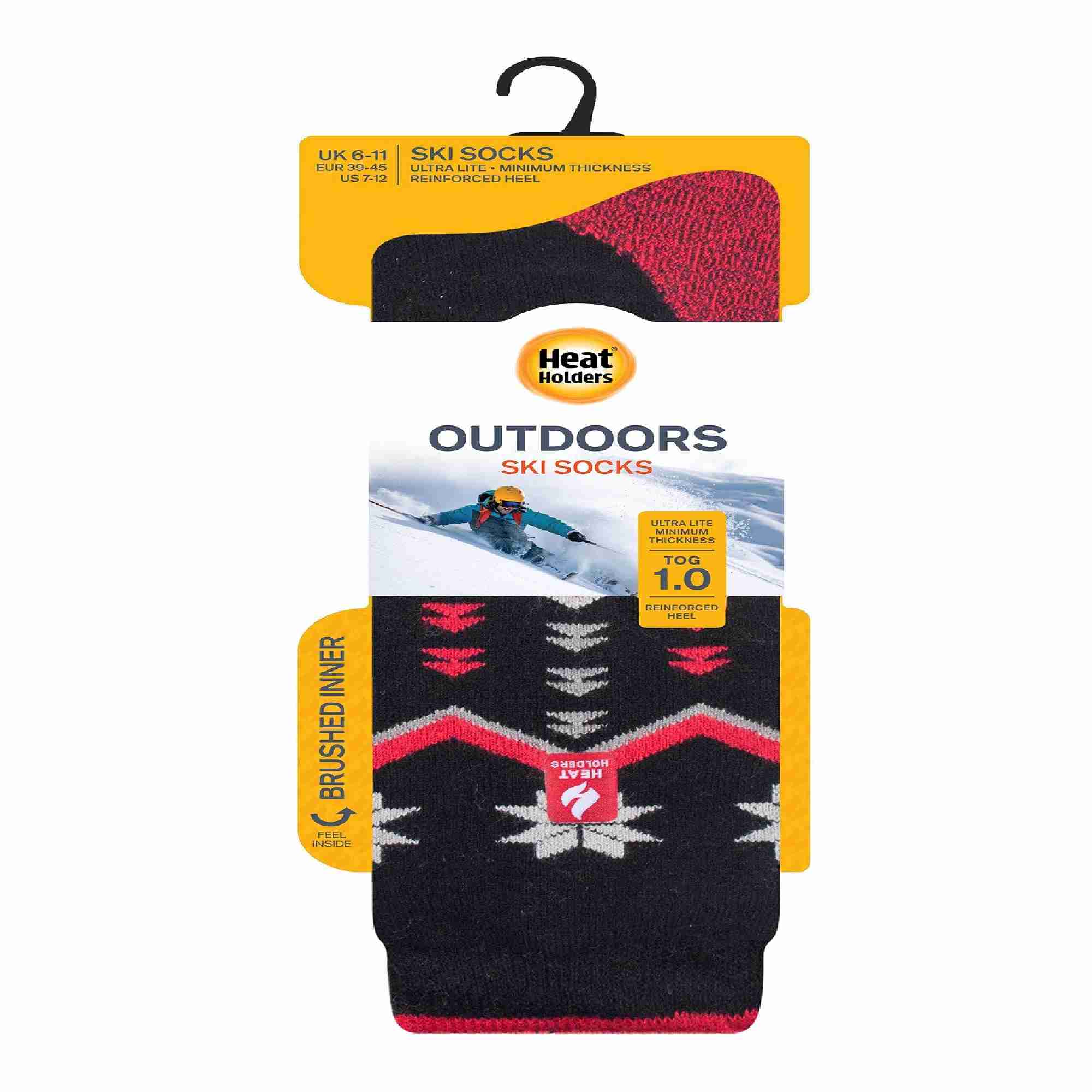 Mens Thin Warm Winter Knee High Lightweight Thermal Ski Socks