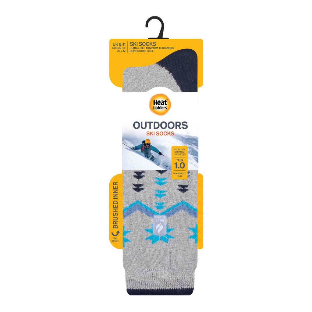 Mens Thin Warm Winter Knee High Lightweight Thermal Ski Socks