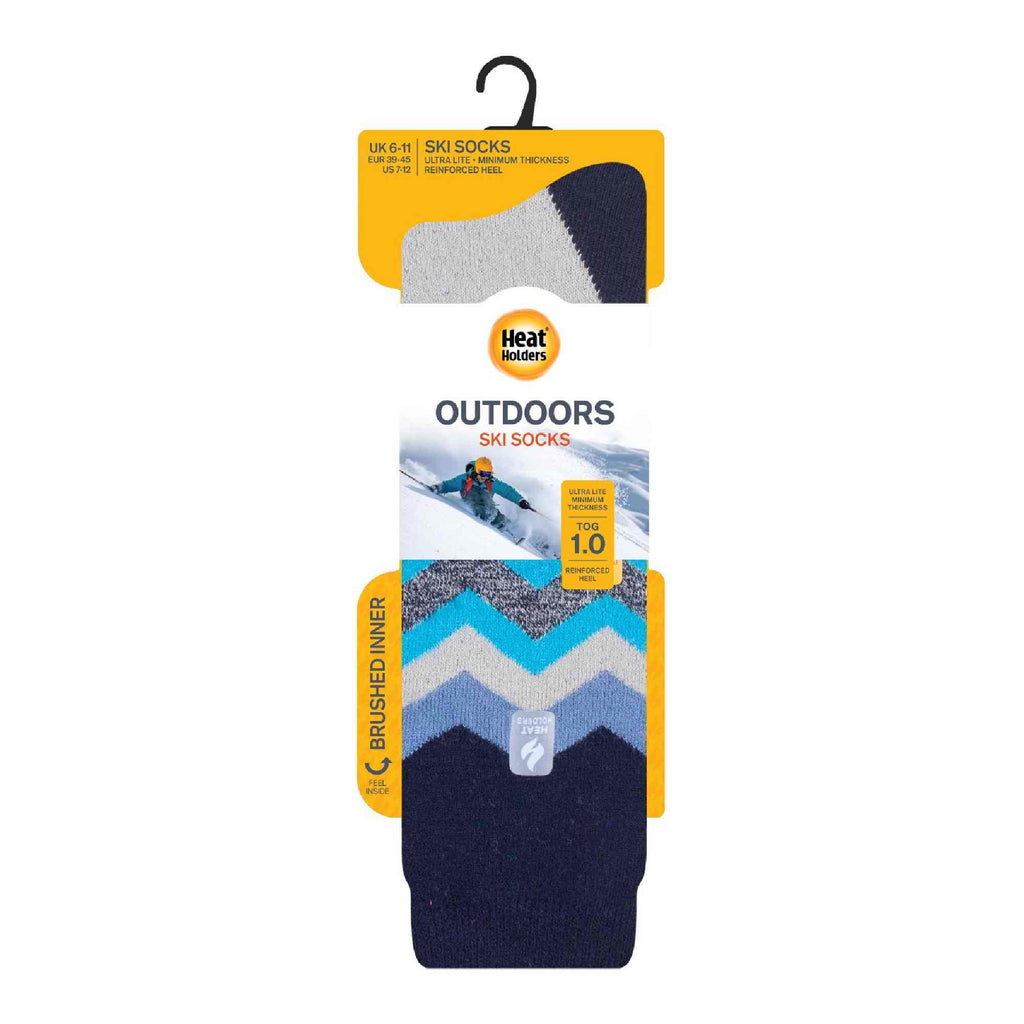 Mens Thin Warm Winter Knee High Lightweight Thermal Ski Socks