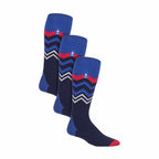 3 Pack Mens Patterned Lightweight Thin 2.3 TOG Thermal Knee High Ski Socks