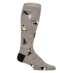 Mens Thin Warm Winter Knee High Lightweight Thermal Ski Socks