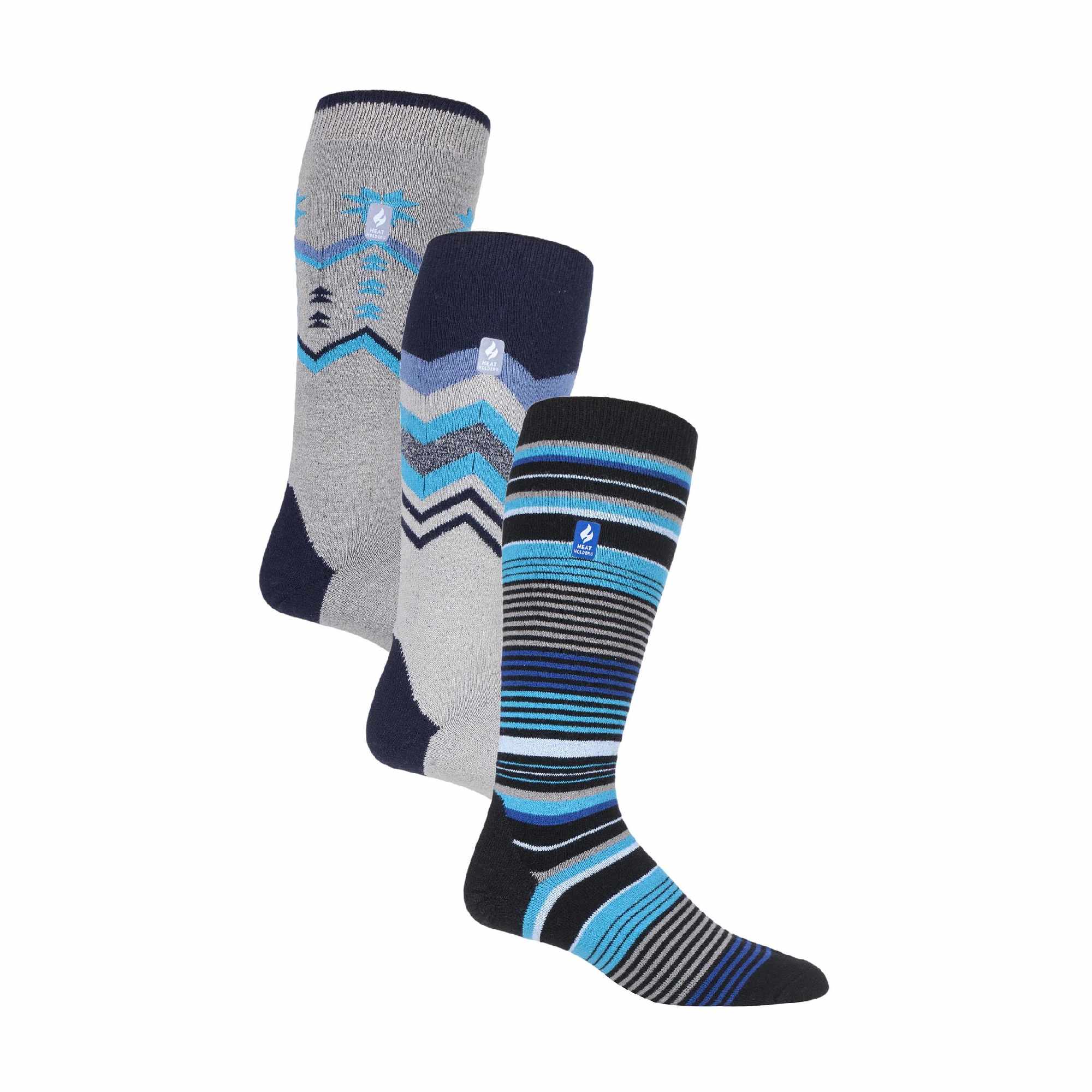 3 Pair Multipack Ultra Lightweight Mens Thermal Ski Socks
