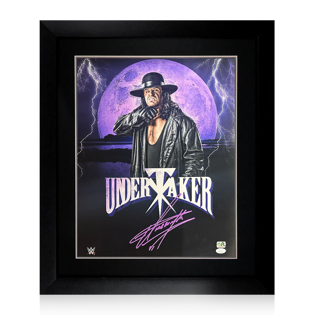 The Undertaker Signed 20x16 Image Deluxe Mount Frame (JSA)
