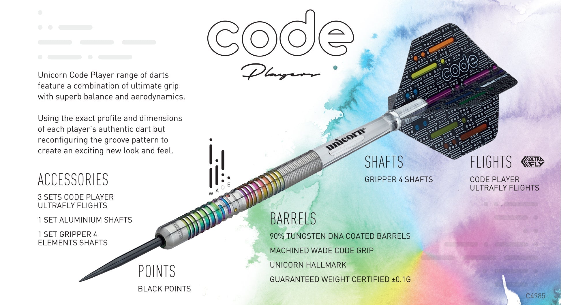 Unicorn CODE James Wade darts 90%