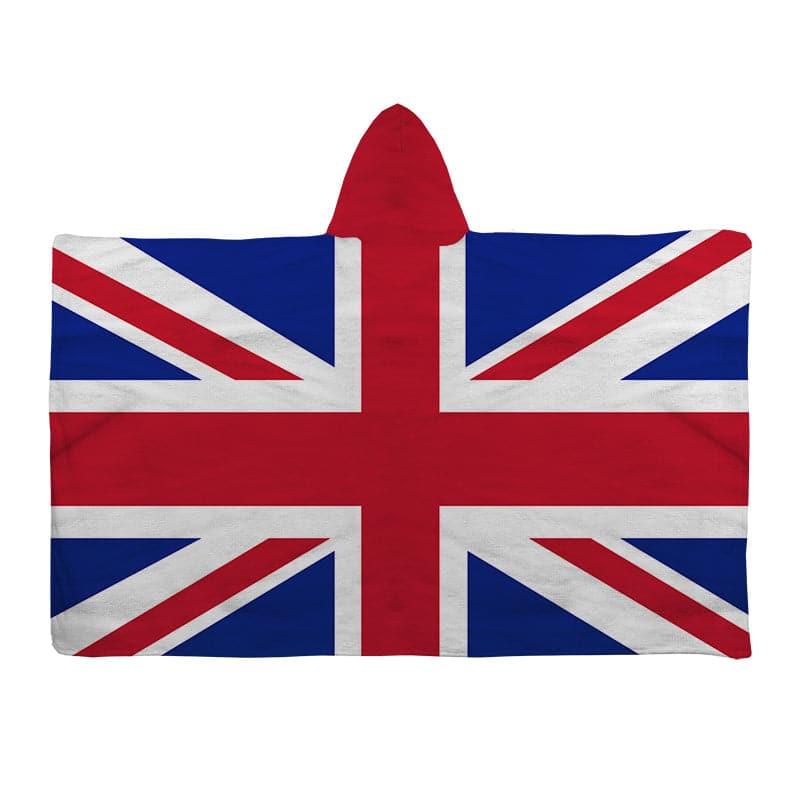 Hooded Towel - Lightweight, Microfibre - Union Jack