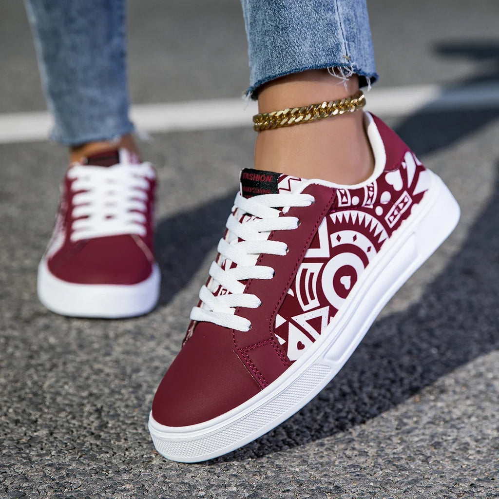 Unisex Casual Graphic Print Trainers Sneakers Lightweight Colourful Shoes