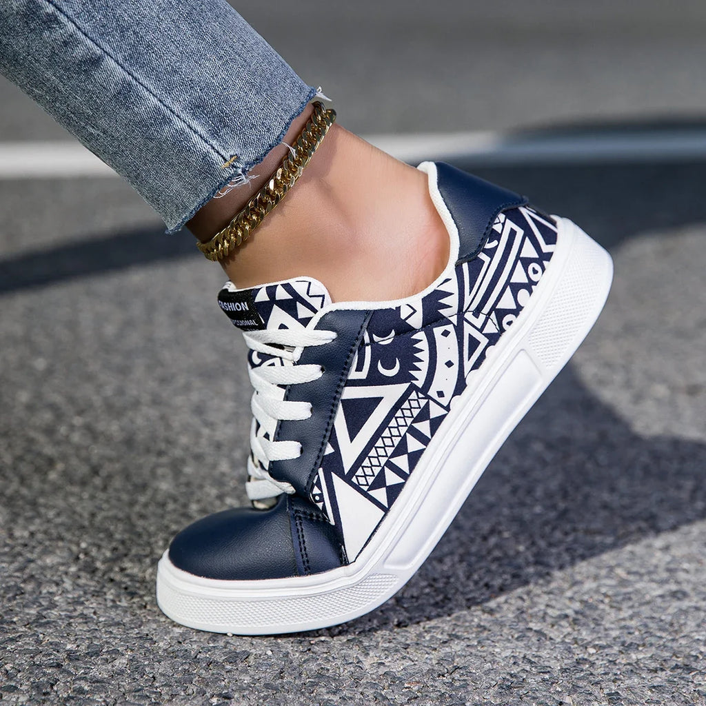 Unisex Casual Graphic Print Trainers Sneakers Lightweight Colourful Shoes
