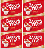 6 x Barry's Tea Gold 80 Tea Bags 250G