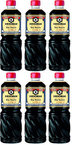 6 x Kikkoman Soy Sauce 1 Litre