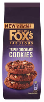 8 x Fox's Fabulous Triple Chocolate Cookies 180G