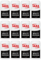 12 x Saxa Ground White Pepper 25G