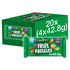 20 x Rowntree's Fruit Pastilles Vegan Friendly Sweets Multipack 42.8G 4 Pack