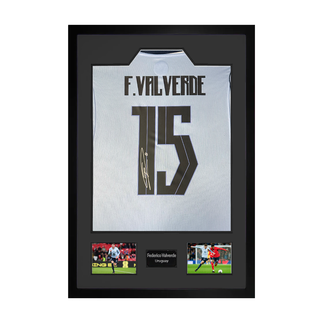 Federico Valverde Signed Uruguay Premium Frame